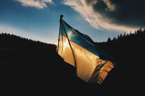 Ukrainische Nationalfahne